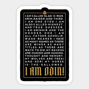 I am Odin - III Sticker